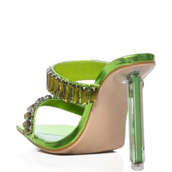 Azalea Wang Green Heels - Picture 4 of 7